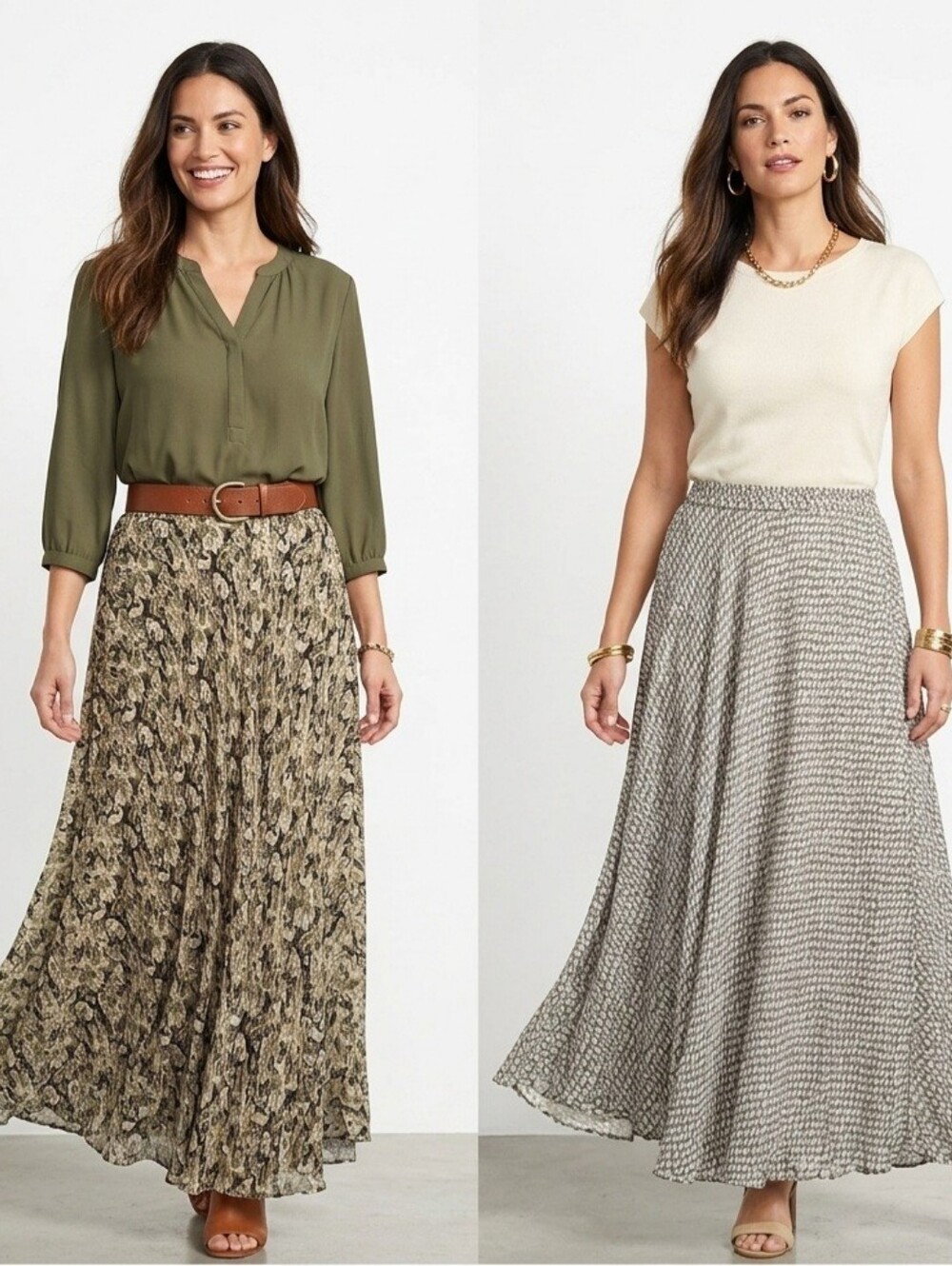 Orvis Reversible Paisley Abstract Maxi Skirt Size Large Boho Cottagecore